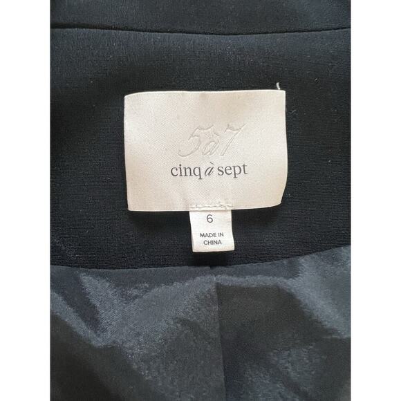 Cinq A Sept Cindie Embellished Black Blazer Jacket Womens Size 6 - Picture 5 of 11